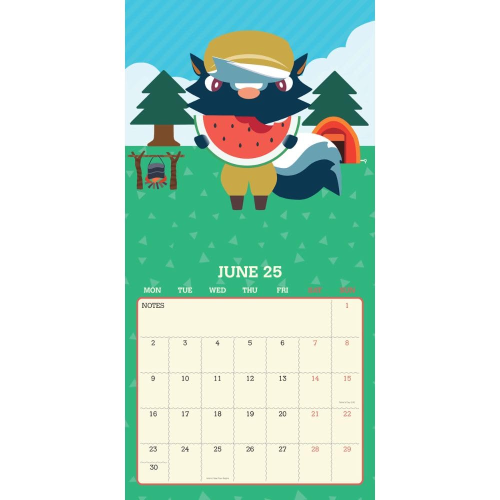 Official Animal Crossing Square Calendar 2025