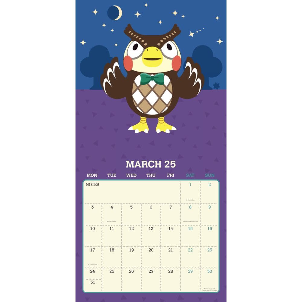 Official Animal Crossing Square Calendar 2025