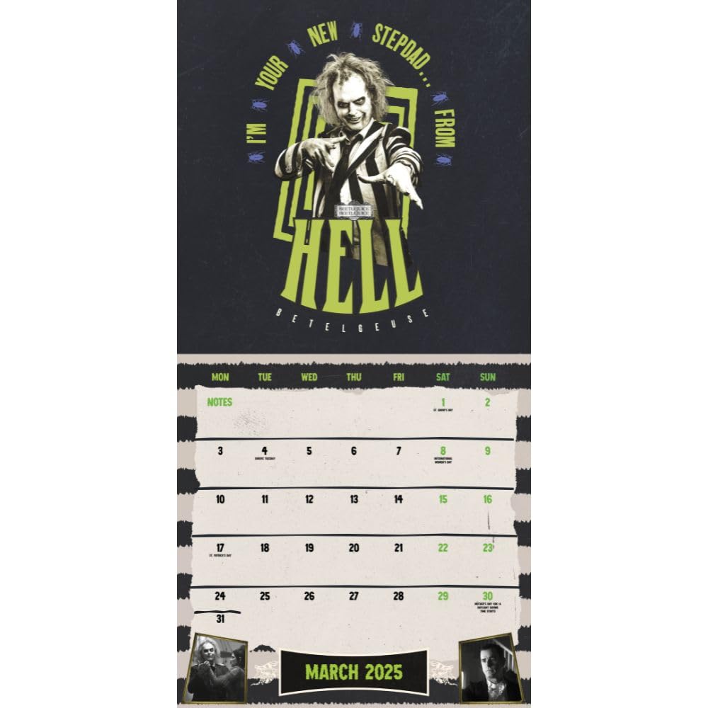 Official Beetlejuice 2 The Movie Square Calendar 2025