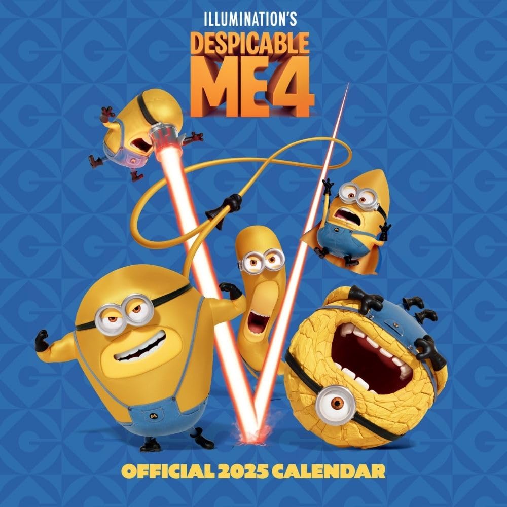 Official Despicable Me 4 The Movie Square Calendar 2025