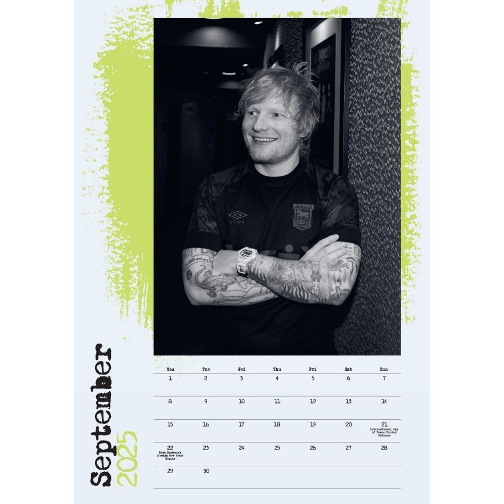 Official Ed Sheeran A3 Calendar 2025