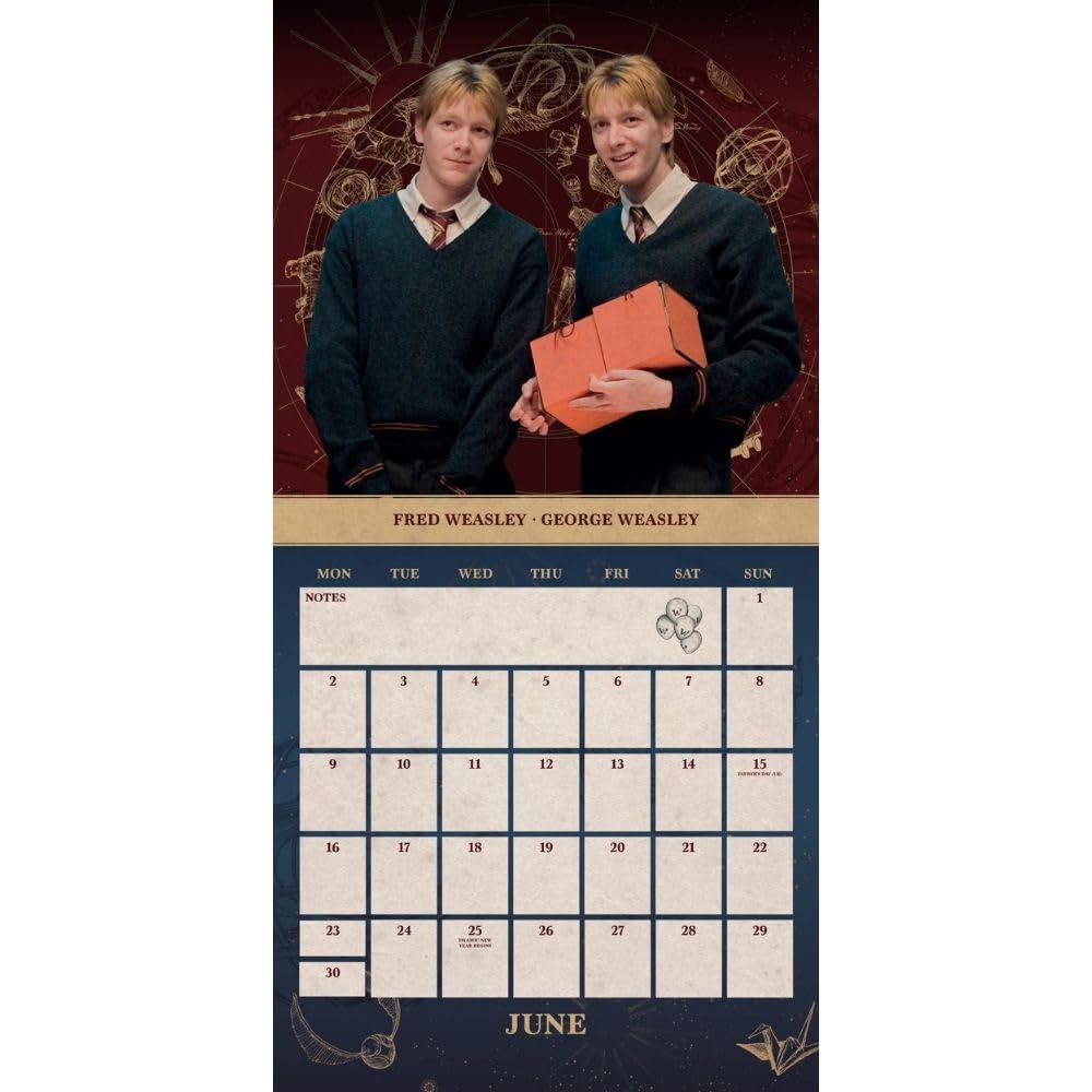 Official Harry Potter Square Calendar 2025