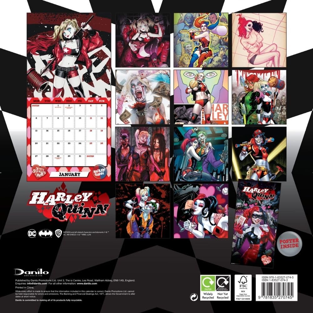 Official Harley Quinn Square Calendar 2025