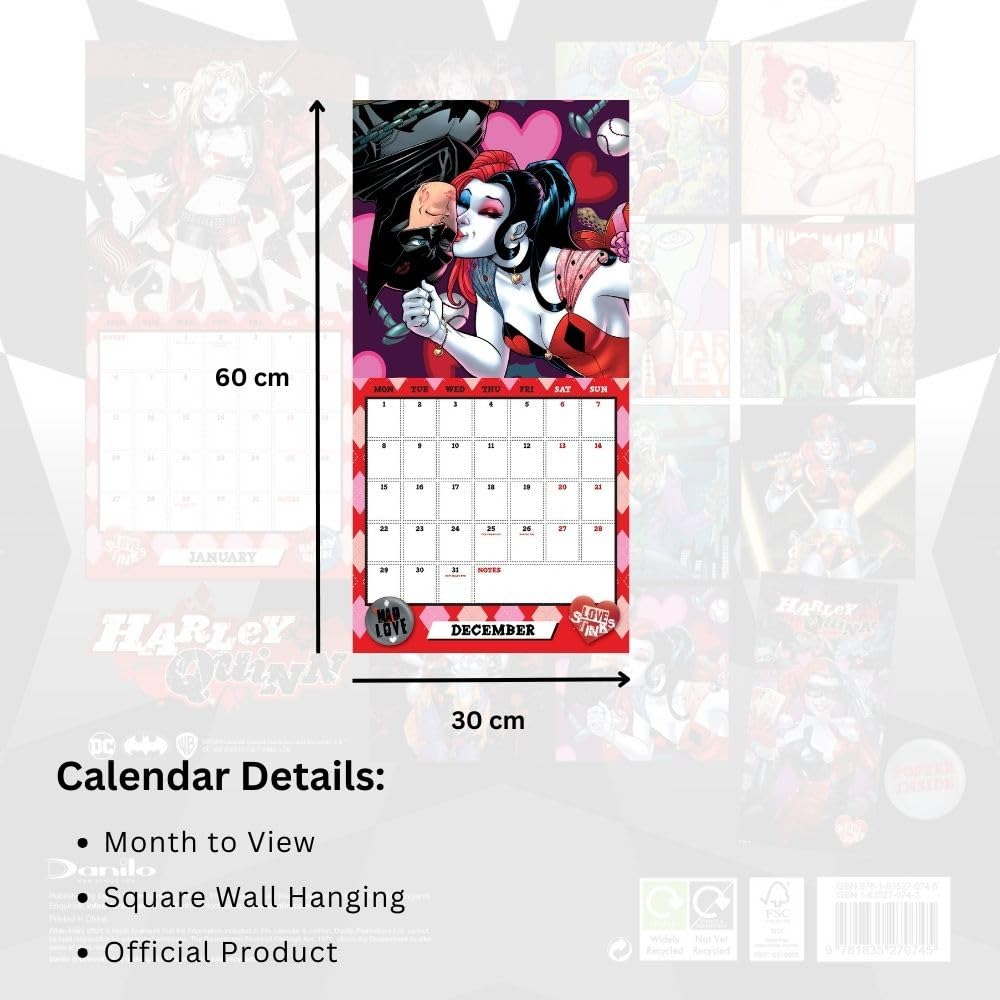 Official Harley Quinn Square Calendar 2025