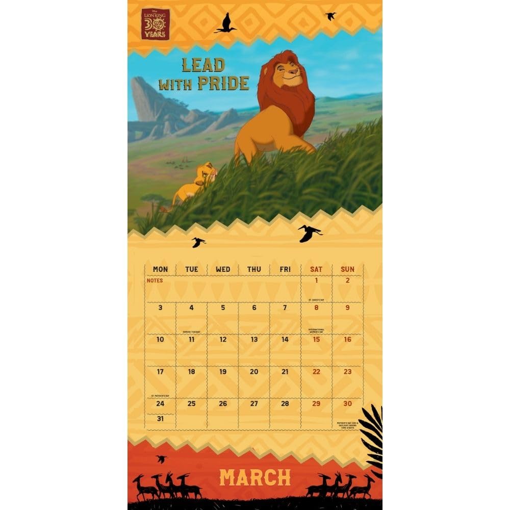 Official The Lion King Square Calendar 2025