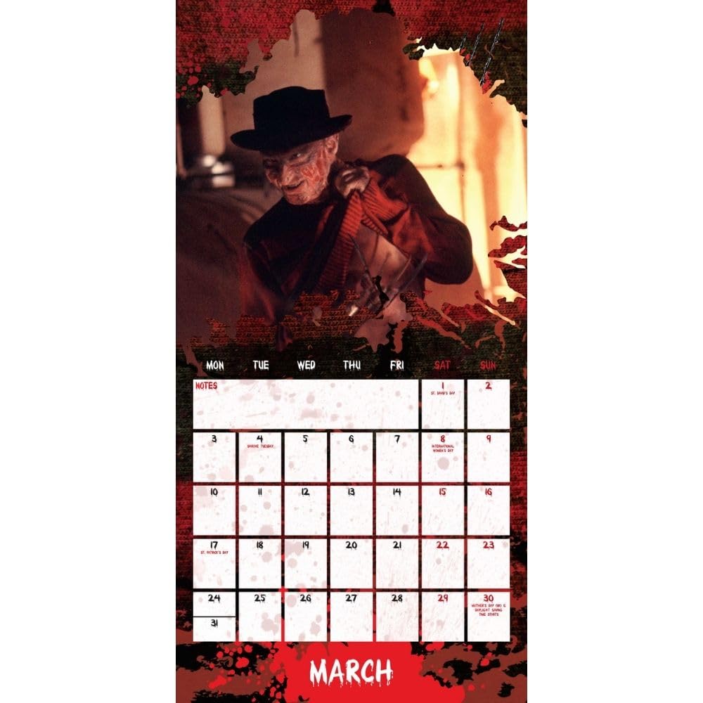 Official A Nightmare on Elm Street Square Calendar 2025