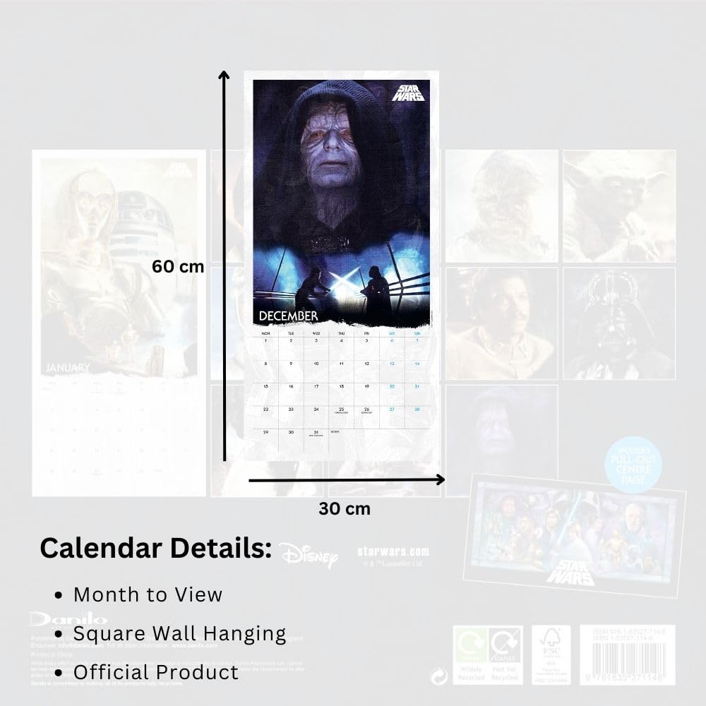 Official Star Wars Classic Square Calendar 2025