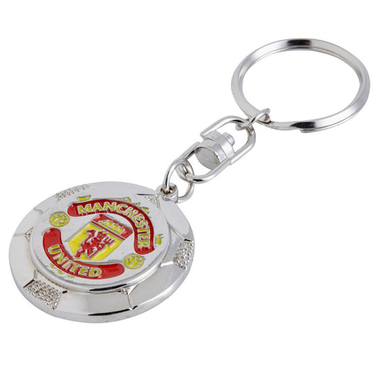 Official Manchester United FC Silver Ball Keyring