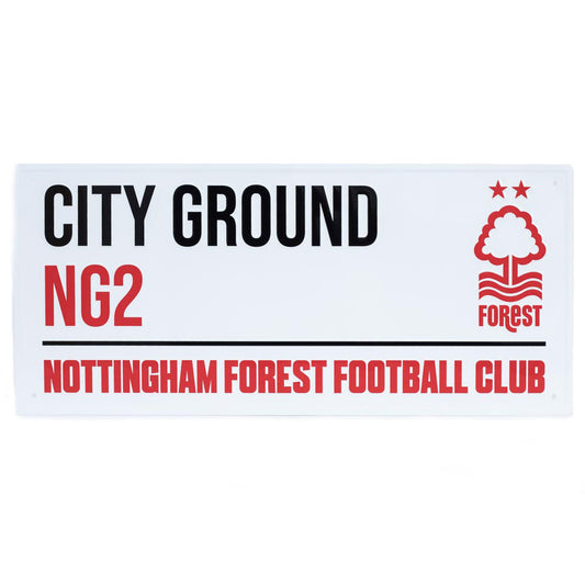 Official Nottingham Forest FC White Street Sign