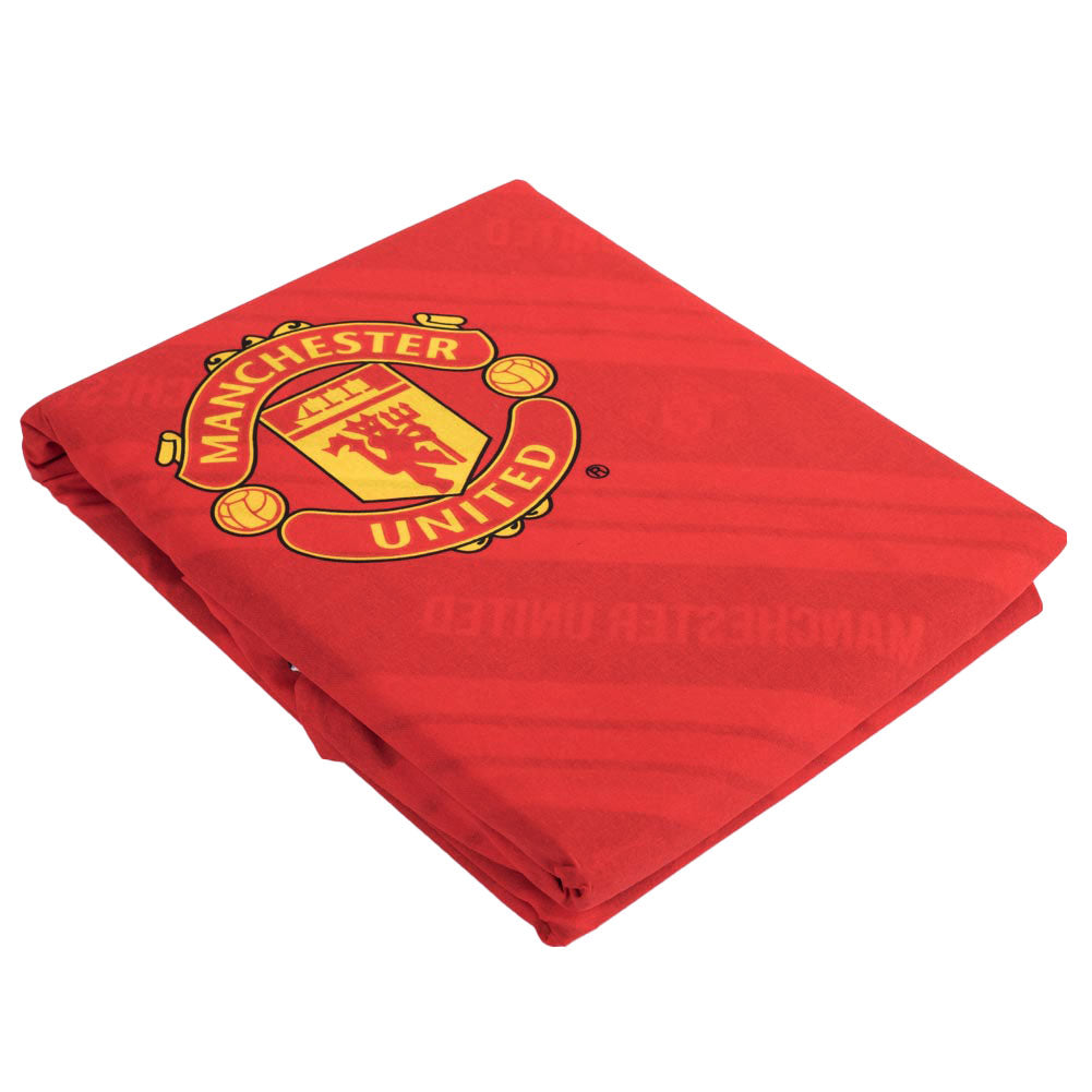 Official Manchester United FC Core Stripe Single Duvet Set