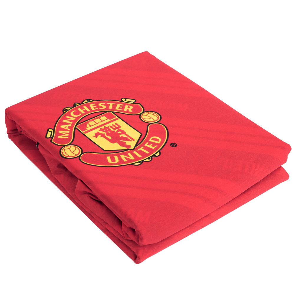 Official Manchester United FC Core Stripe Double Duvet Set