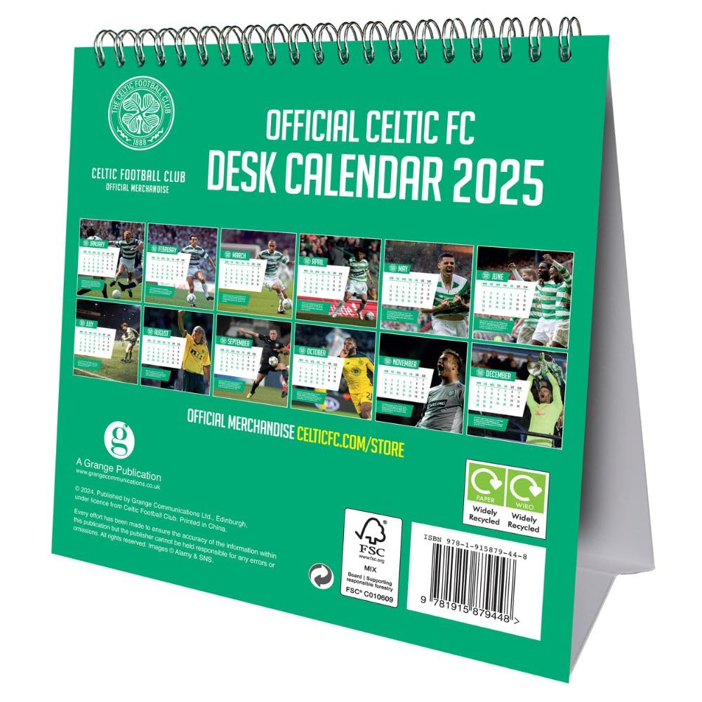 Official Celtic FC Desktop Calendar 2025