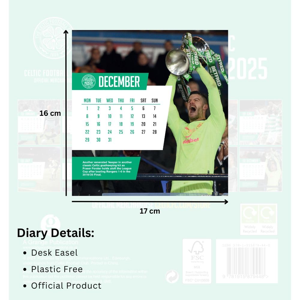 Official Celtic FC Desktop Calendar 2025