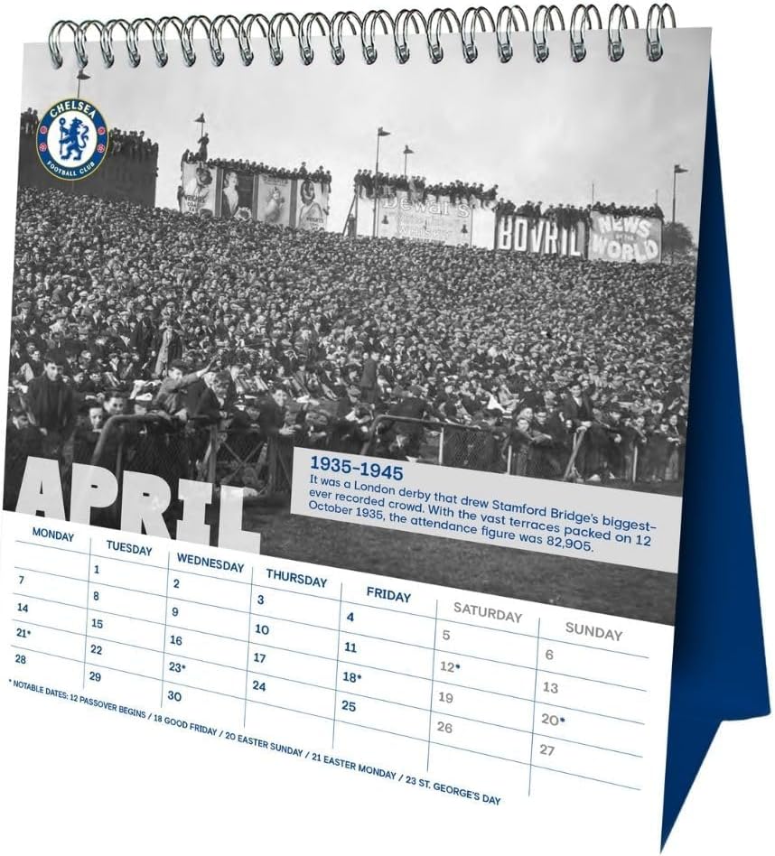 Official Chelsea FC Desktop Calendar 2025