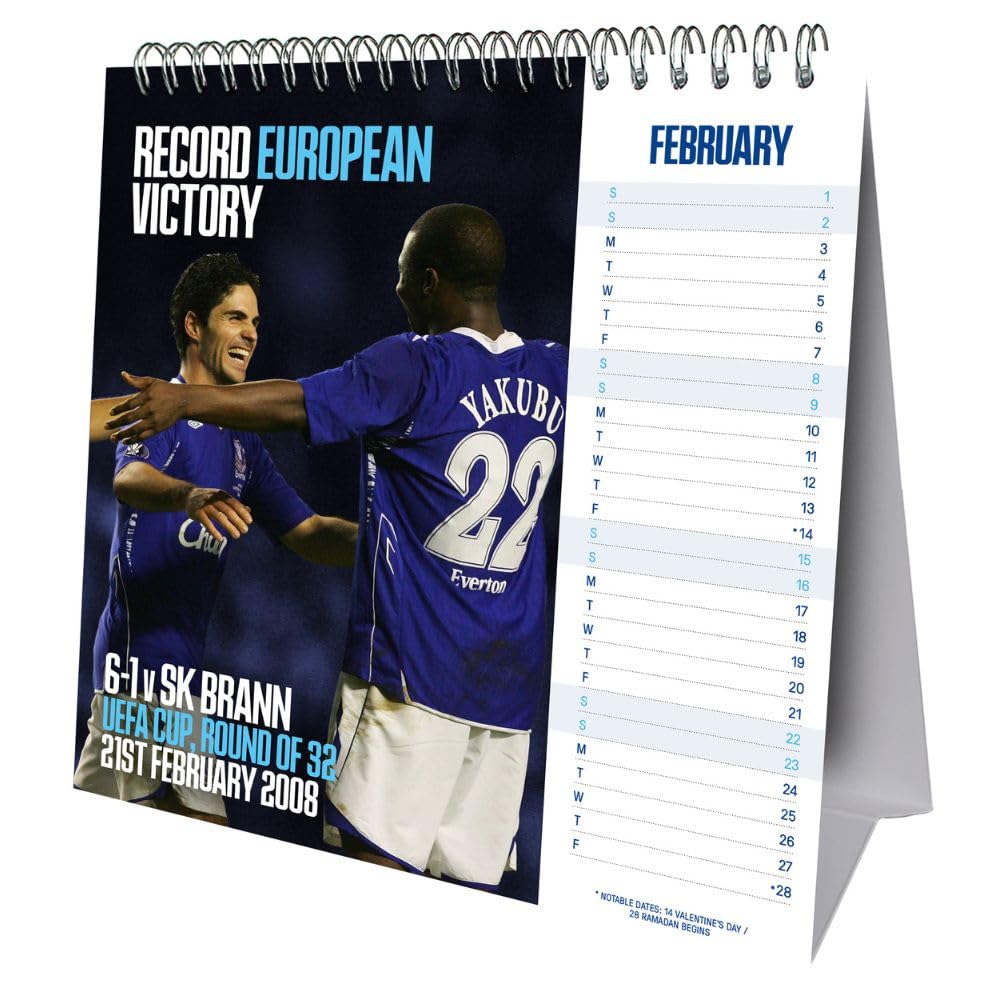 Official Everton FC Desktop Calendar 2025