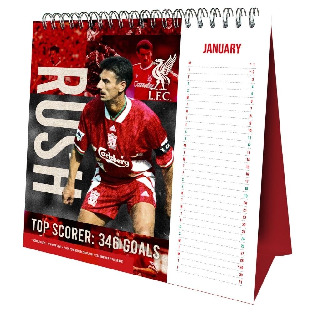 Official Liverpool FC Desktop Calendar 2025