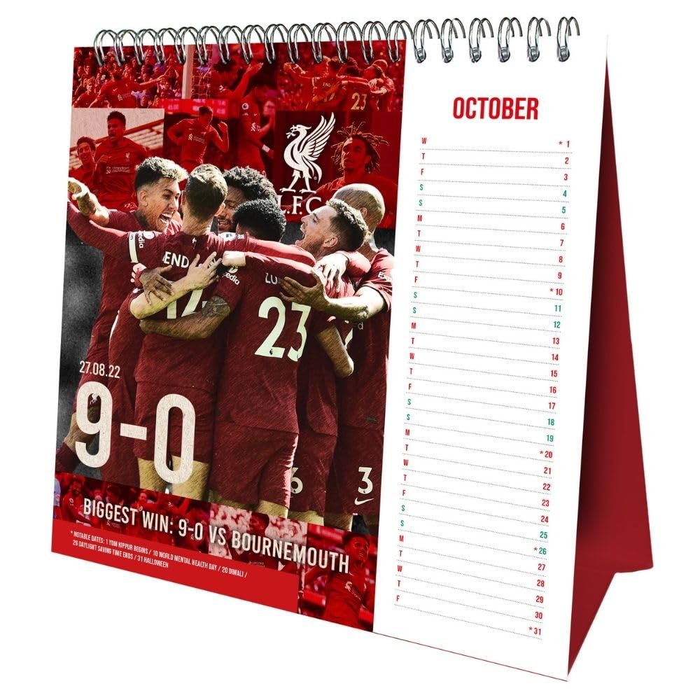 Official Liverpool FC Desktop Calendar 2025