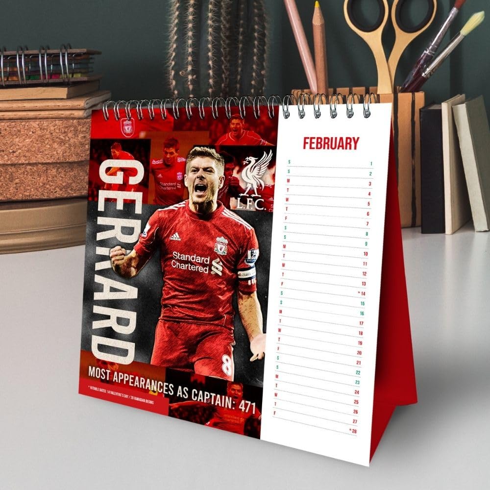 Official Liverpool FC Desktop Calendar 2025