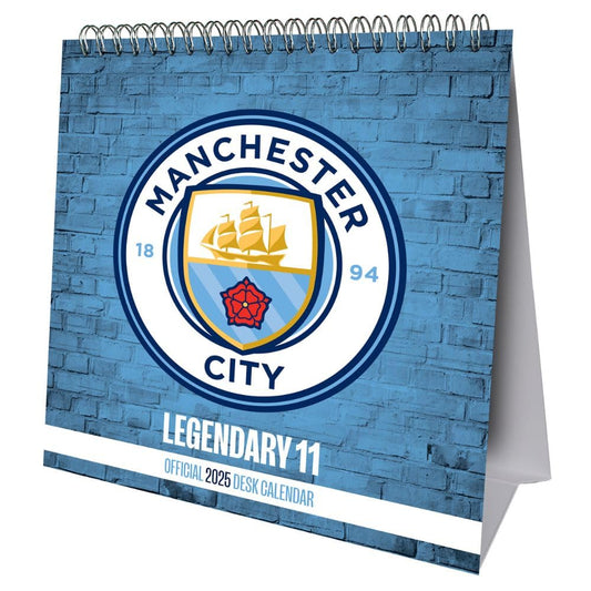 Official Manchester City FC Desktop Calendar 2025