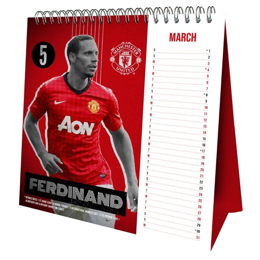 Official Manchester United FC Desktop Calendar 2025