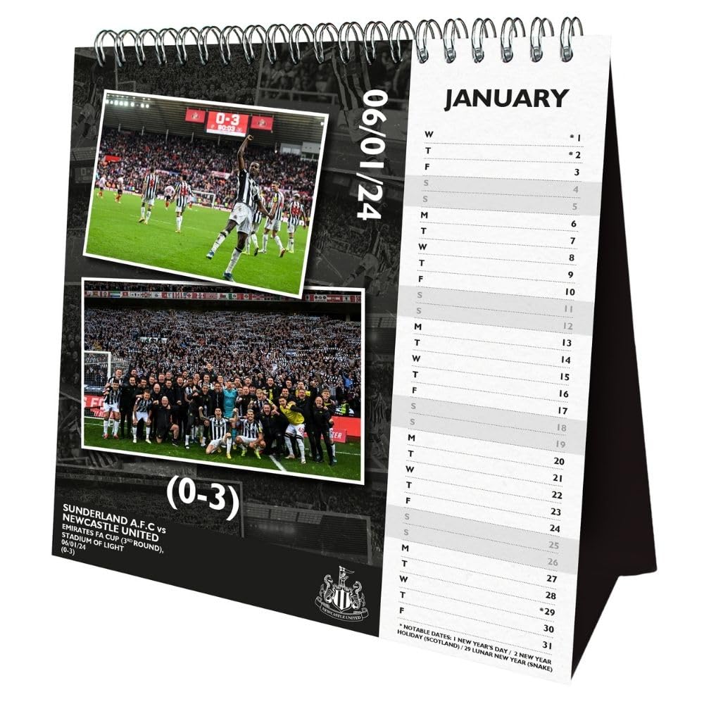 Official Newcastle United FC Desktop Calendar 2025