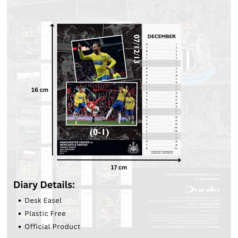 Official Newcastle United FC Desktop Calendar 2025