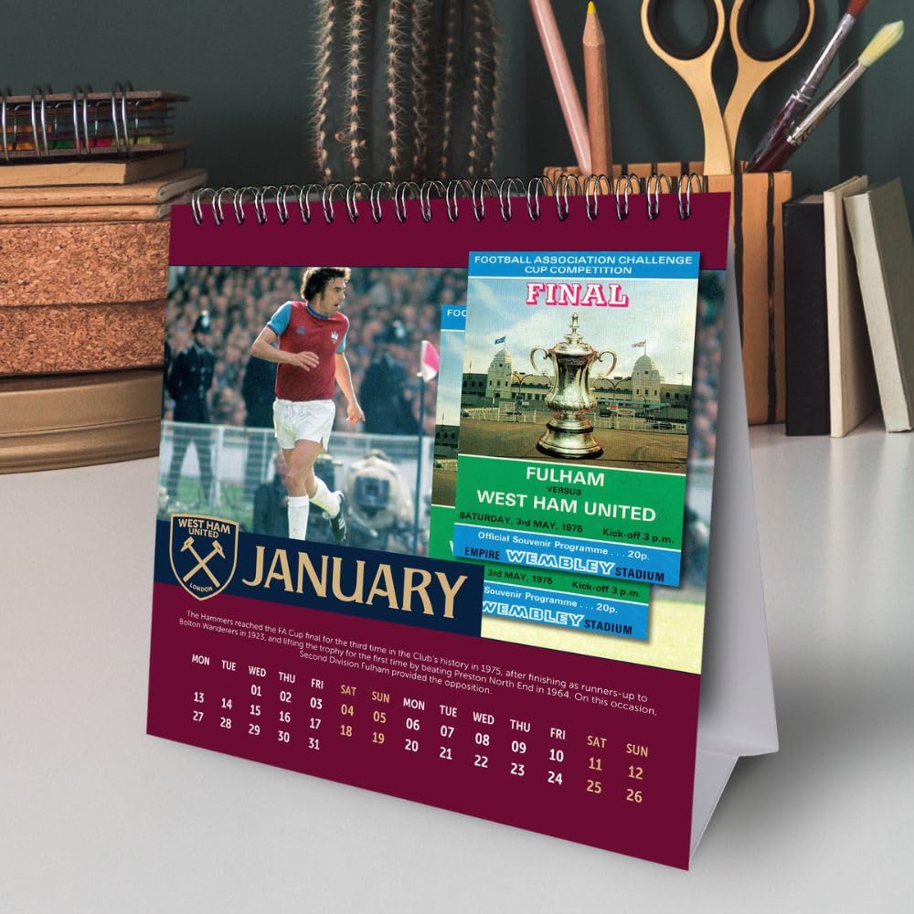 Official West Ham United FC Desktop Calendar 2025