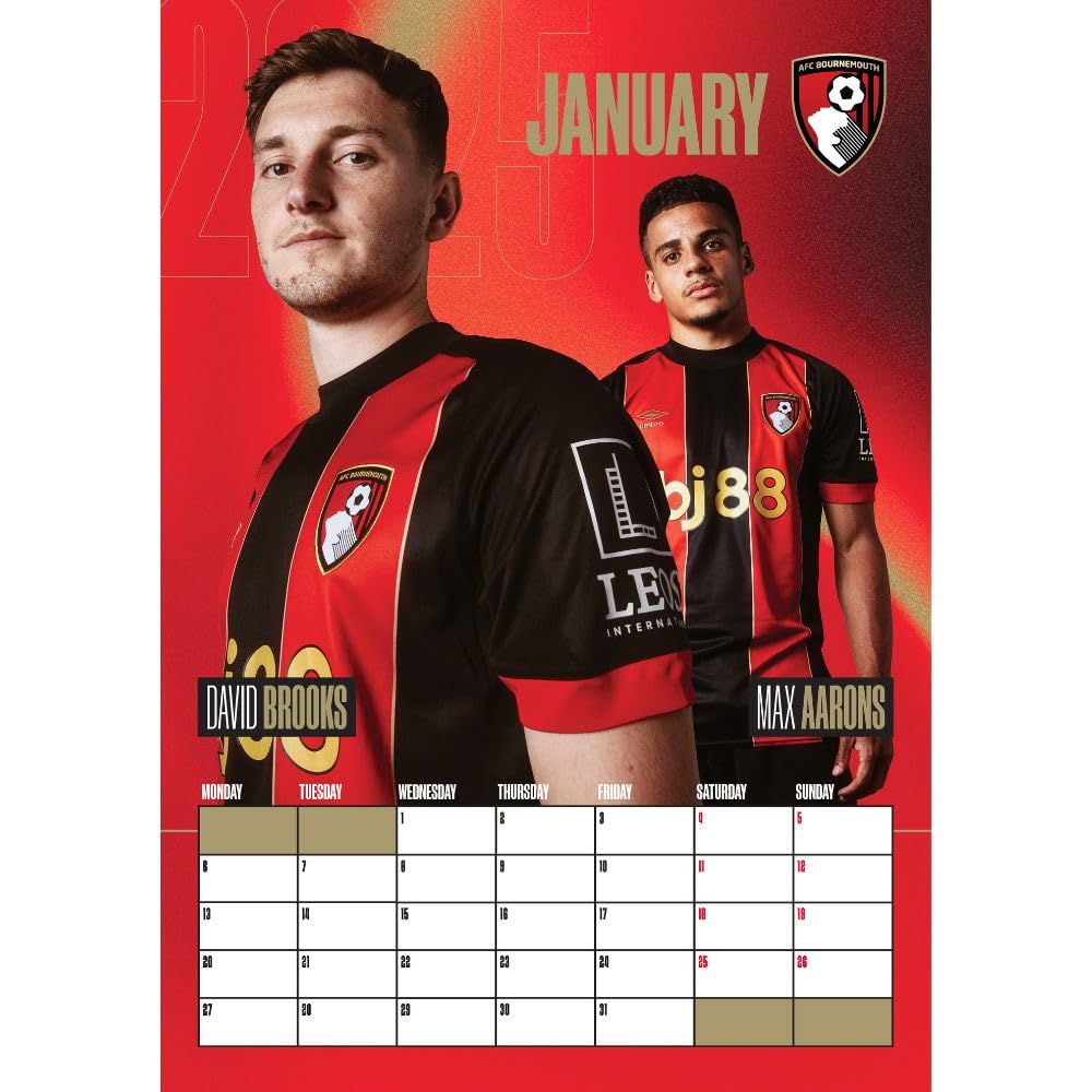 Official Bournemouth AFC A3 Calendar 2025