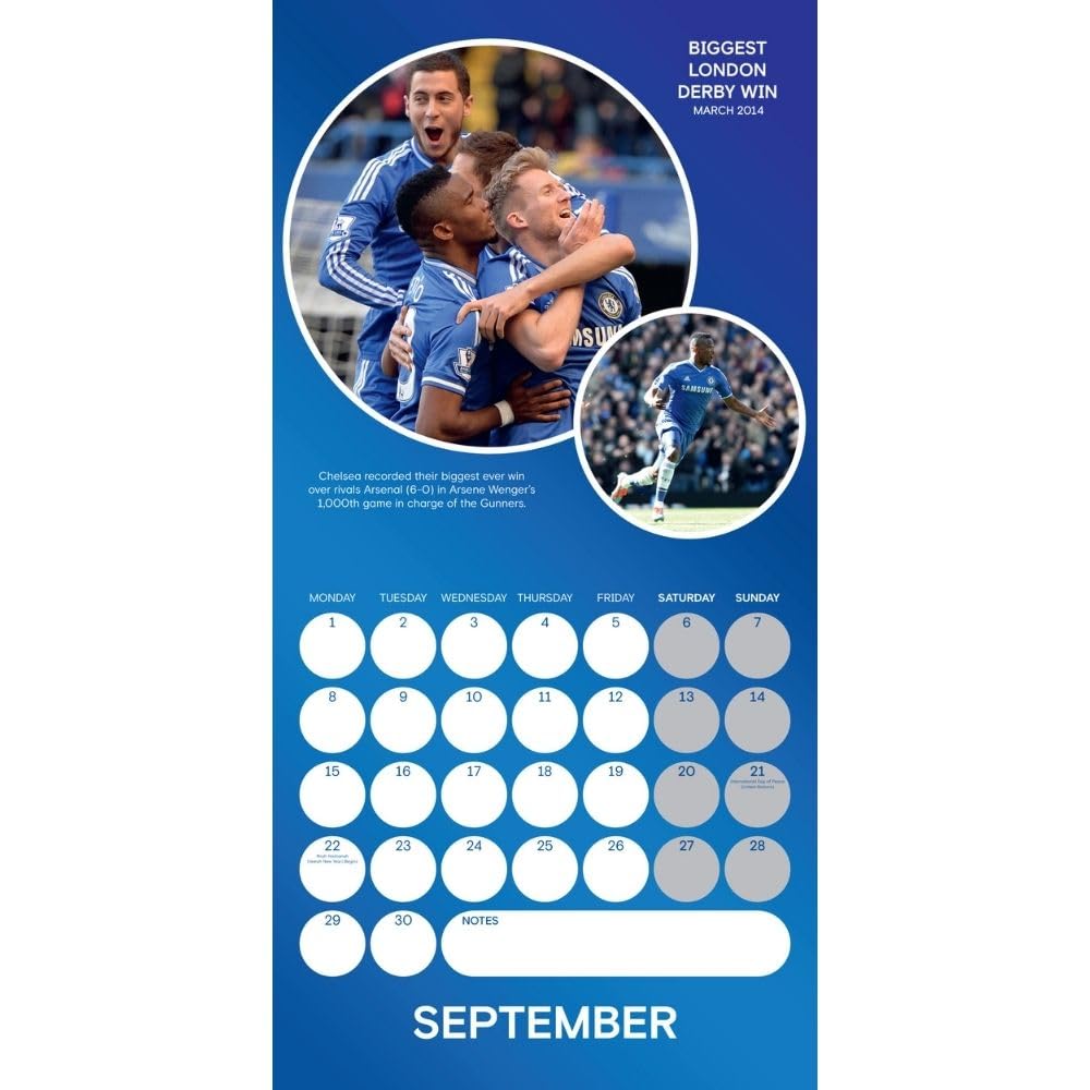 Official Chelsea FC Legends Square Calendar 2025