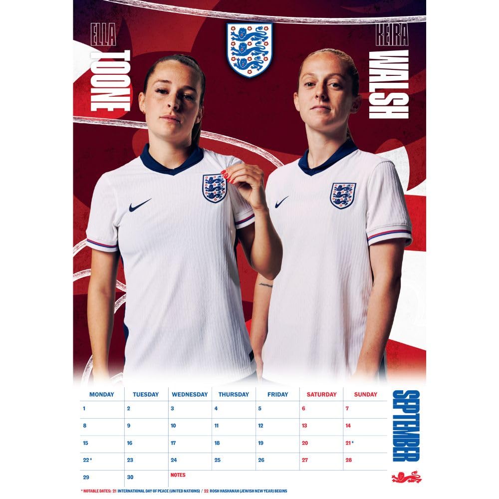 Official England Lionesses A3 Calendar 2025