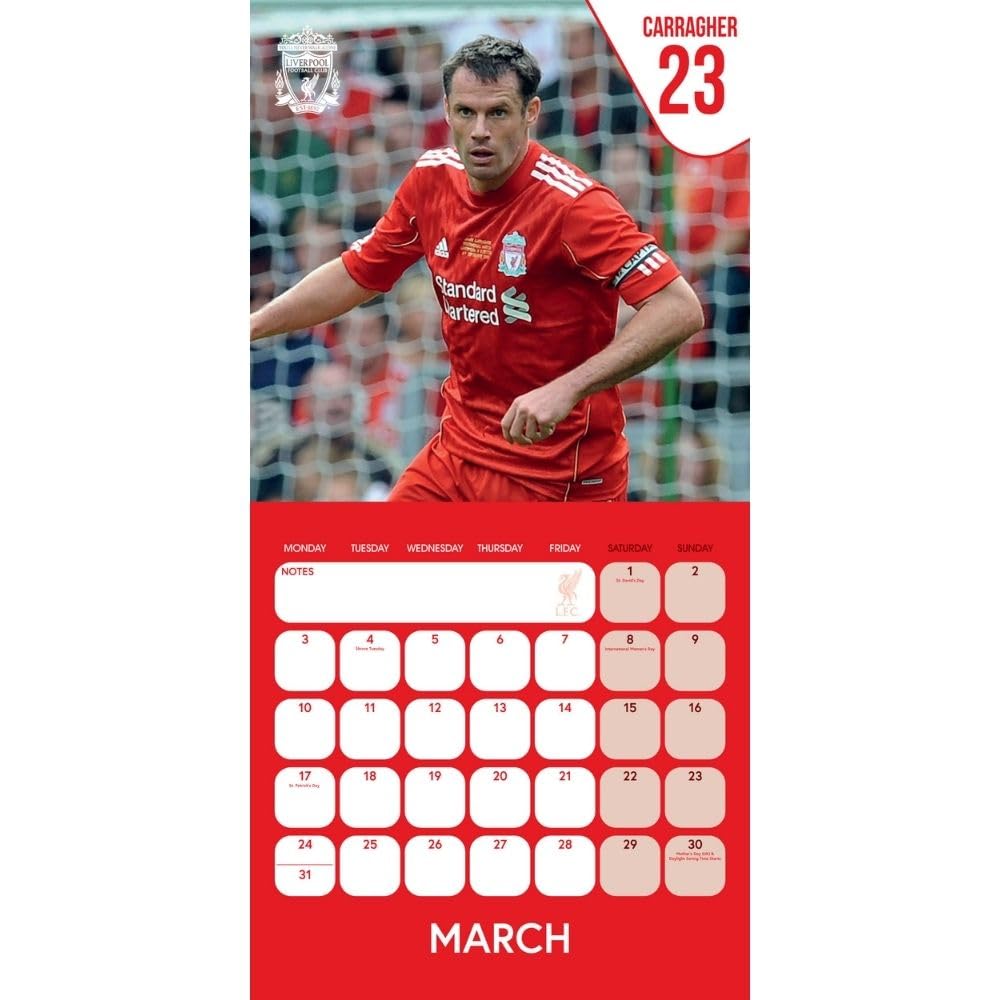 Official Liverpool FC Legends Square Calendar 2025