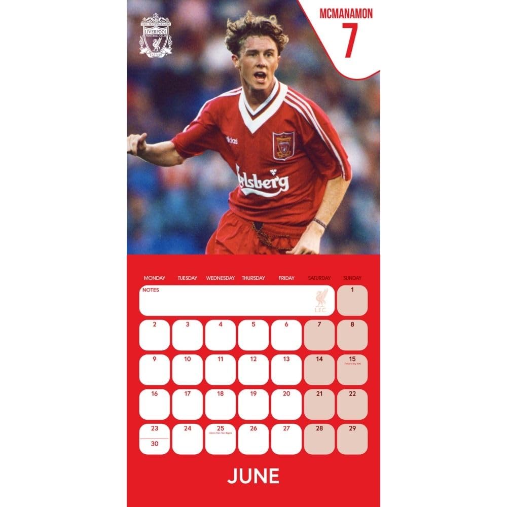 Official Liverpool FC Legends Square Calendar 2025