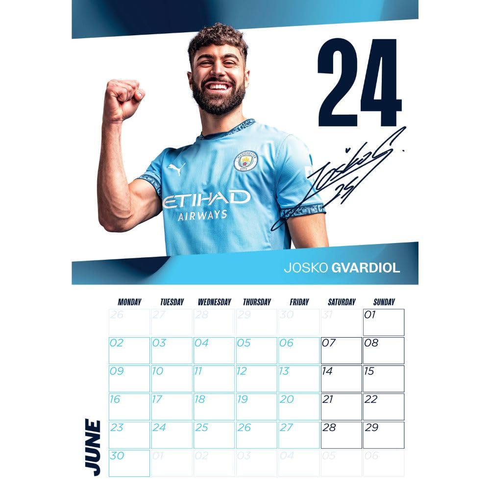 Official Manchester City FC A3 Calendar 2025