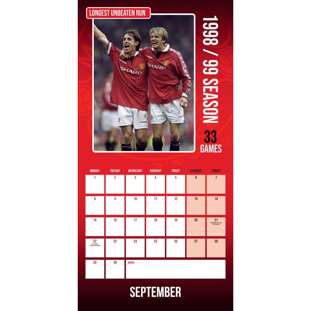 Official Manchester United FC Legends Square Calendar 2025