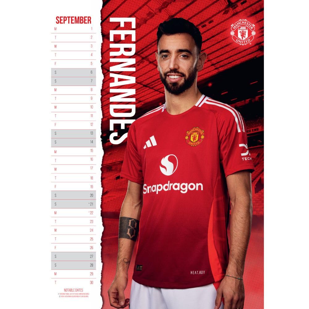 Official Manchester United FC A3 Calendar 2025