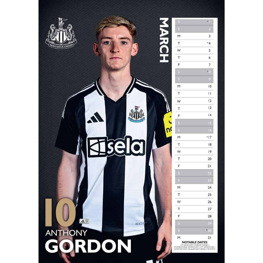 Official Newcastle United FC A3 Calendar 2025