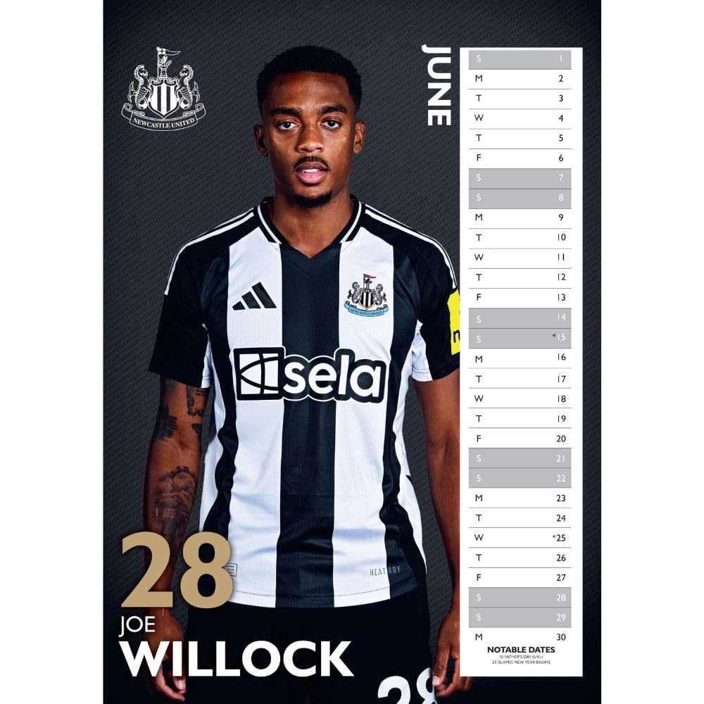 Official Newcastle United FC A3 Calendar 2025