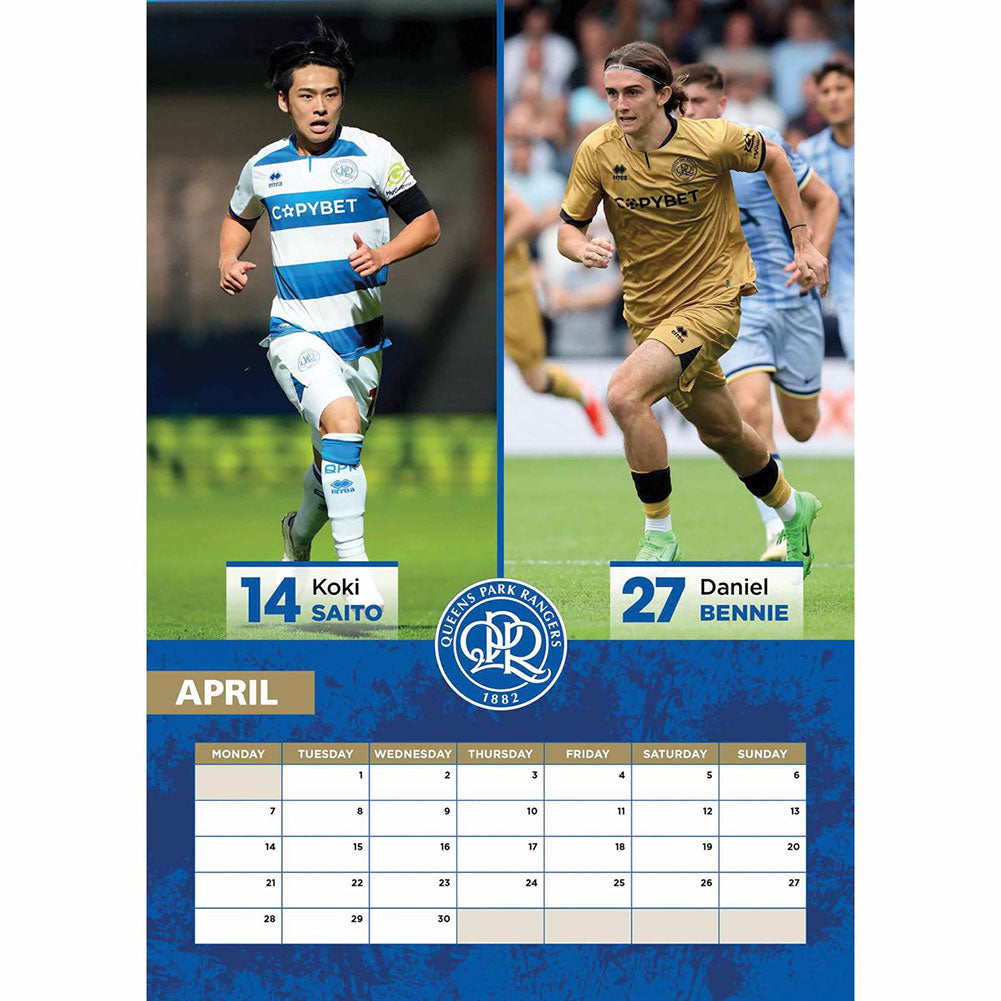 Official Queens Park Rangers FC A3 Calendar 2025