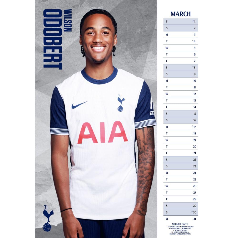 Official Tottenham Hotspur FC A3 Calendar 2025