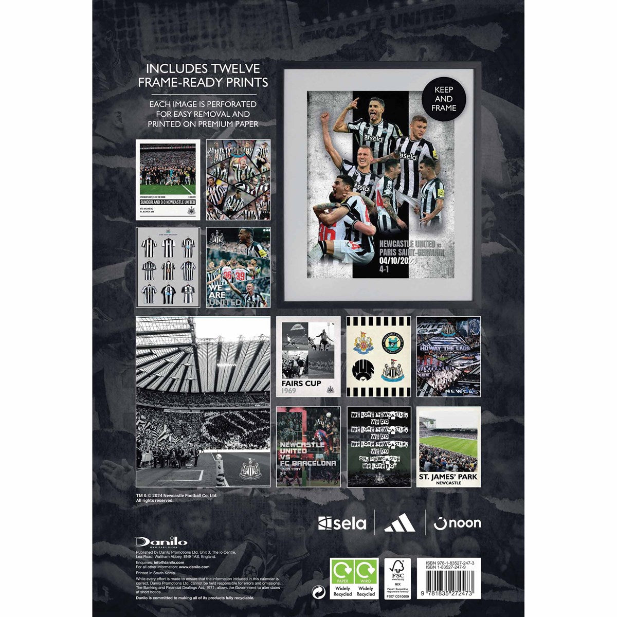 Official Newcastle United FC Deluxe Calendar 2025