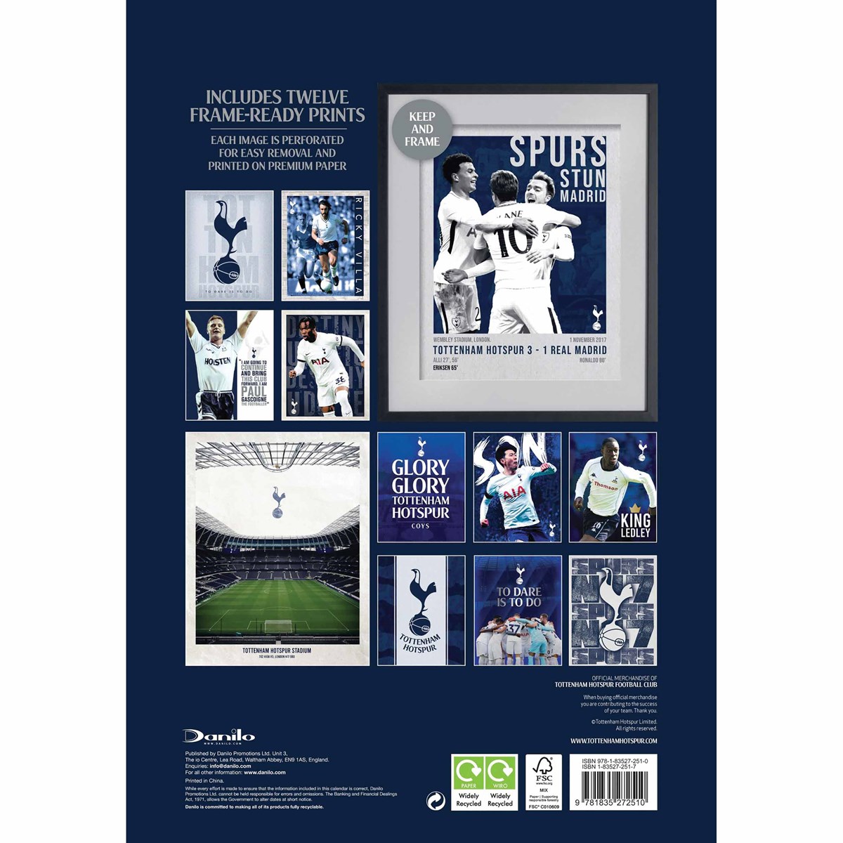 Official Tottenham Hotspur FC Deluxe Calendar 2025