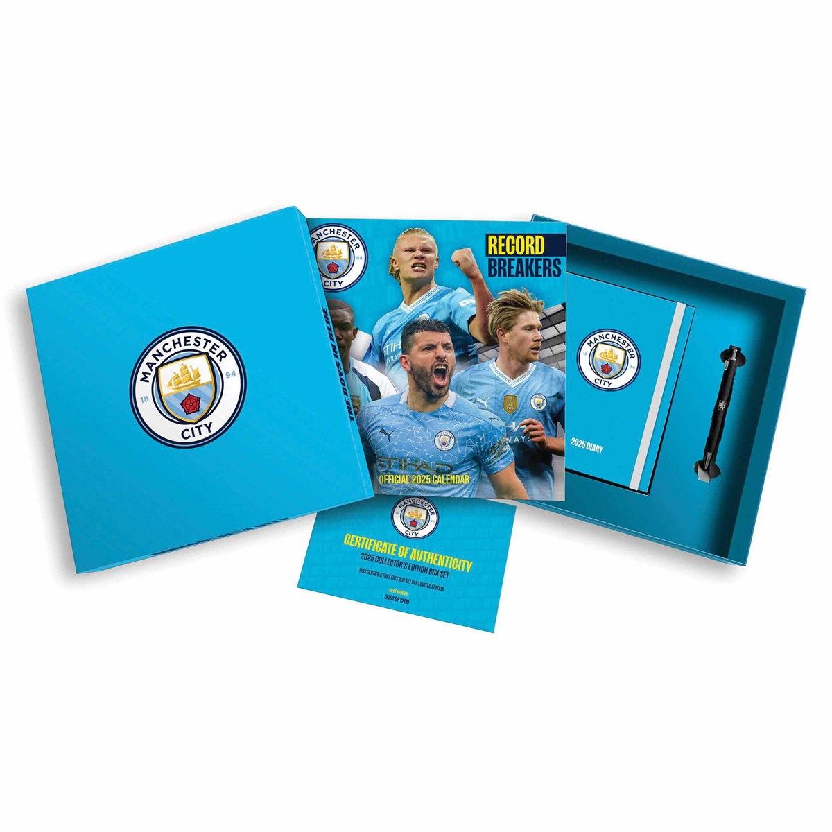 Official Manchester City FC Calendar & Diary Musical Gift Box 2025