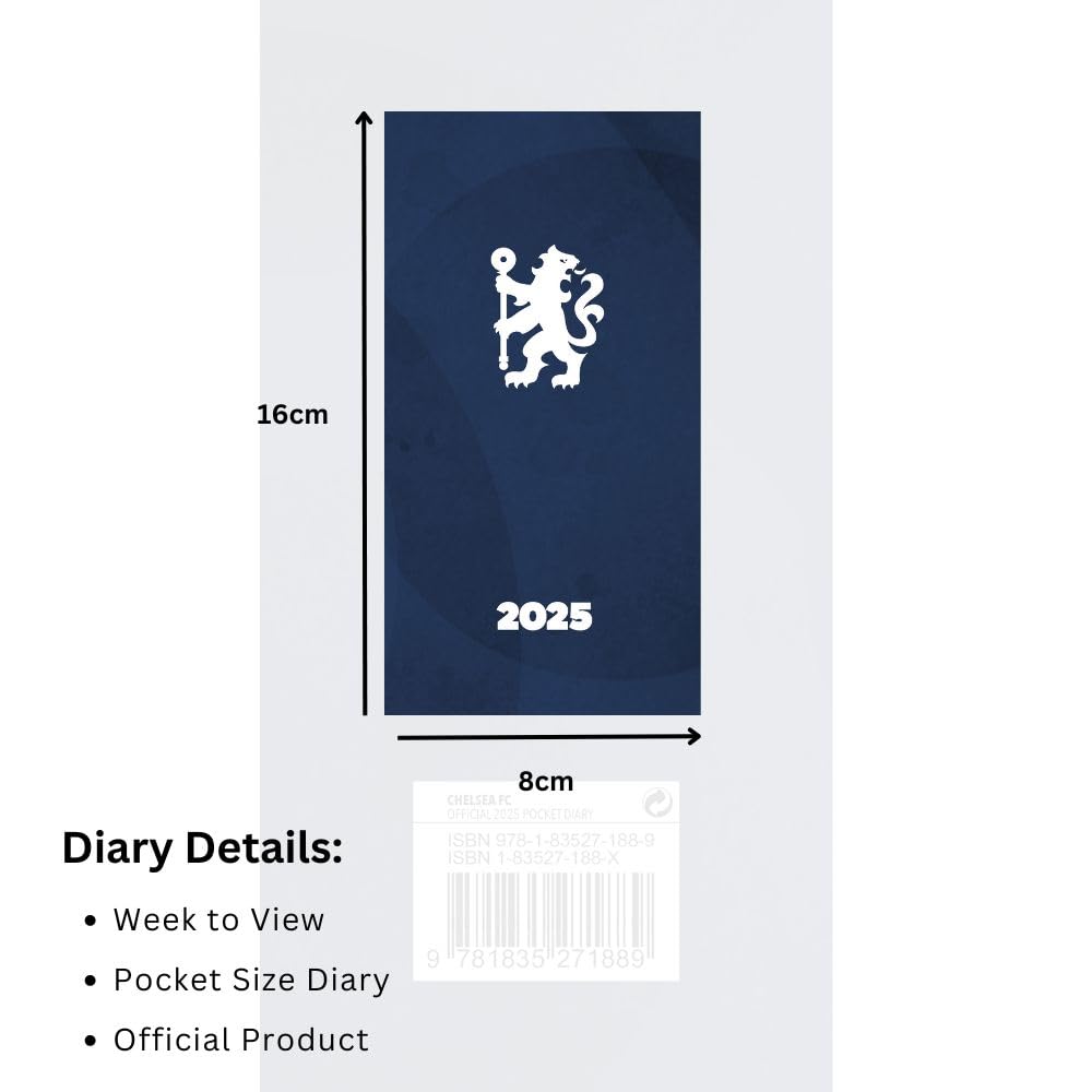 Official Chelsea FC Slim Diary 2025