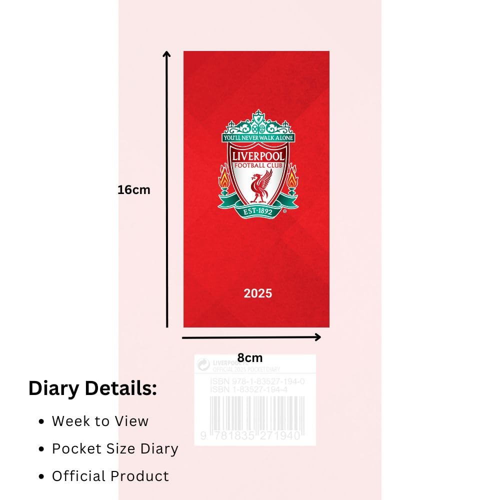 Official Liverpool FC Slim Diary 2025