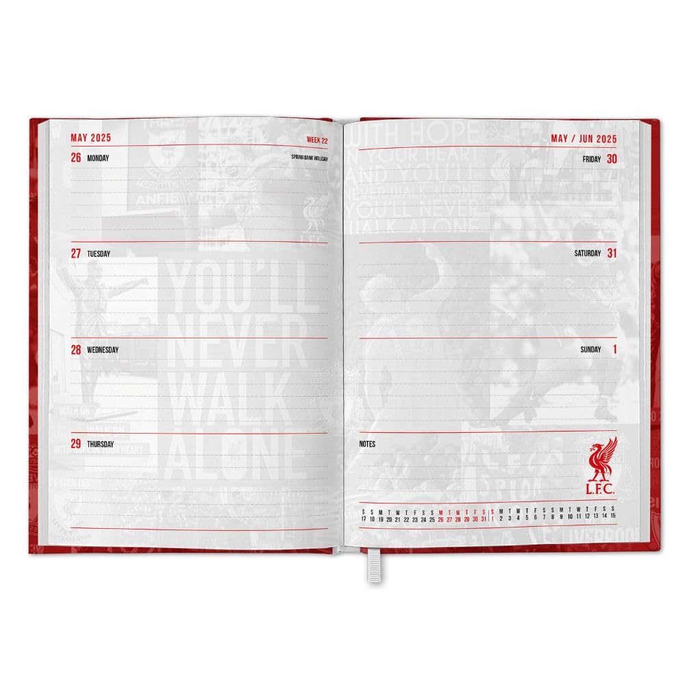 Official Liverpool FC A5 Diary 2025