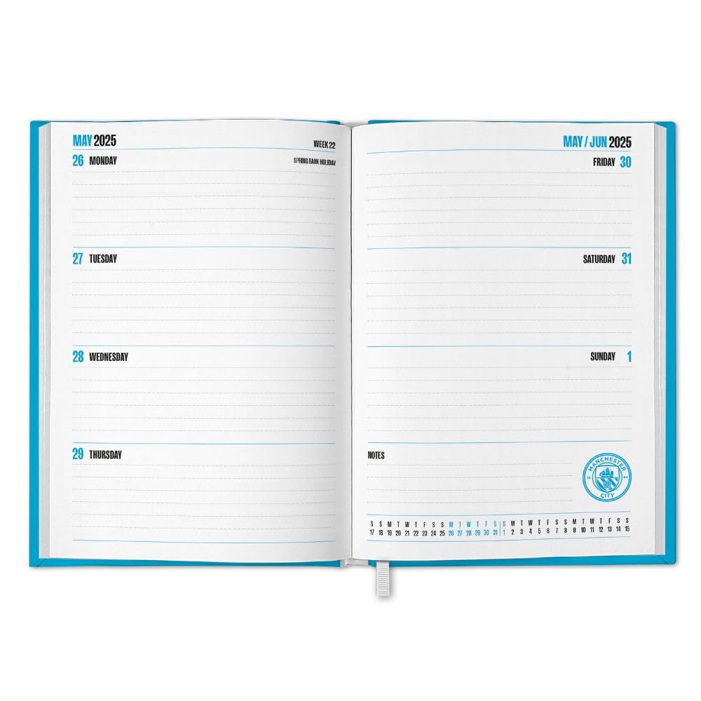 Official Manchester City FC A5 Diary 2025