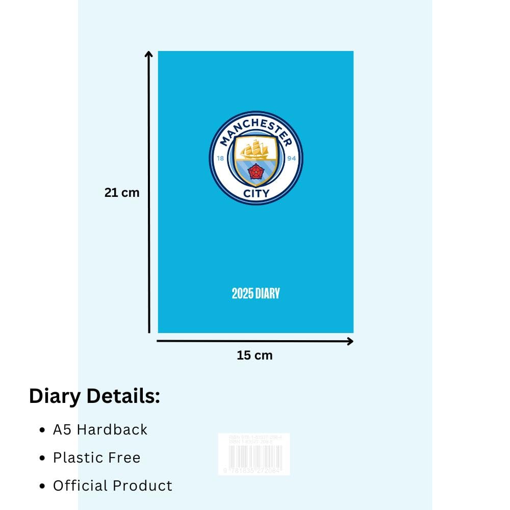 Official Manchester City FC A5 Diary 2025