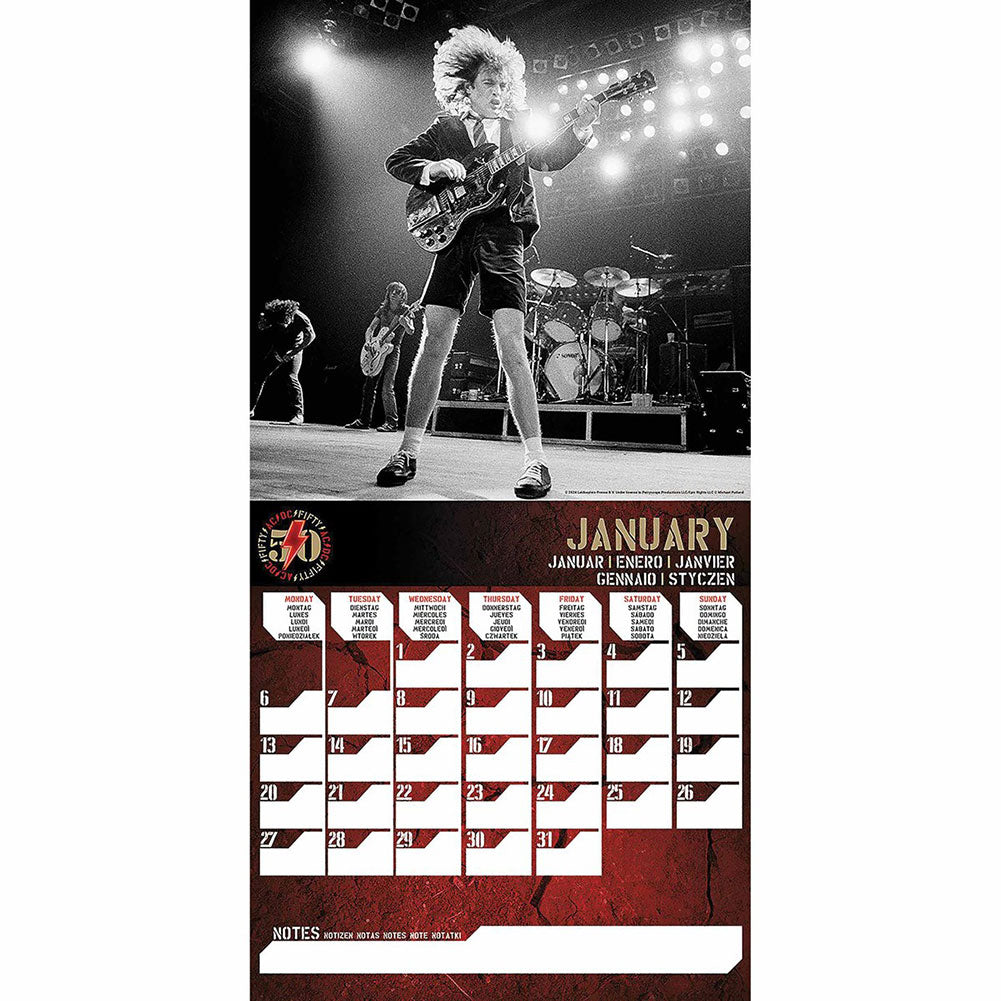 Official AC/DC Square Calendar 2025