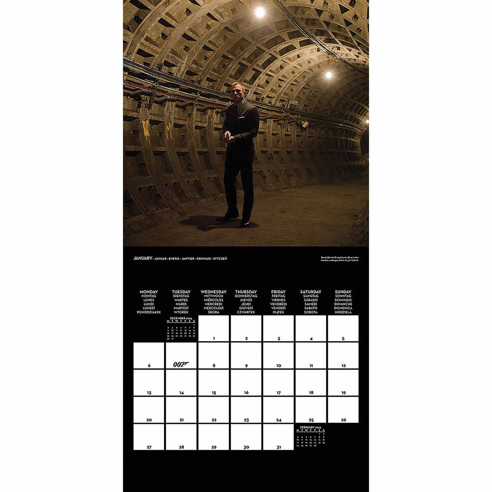 Official James Bond Square Calendar 2025