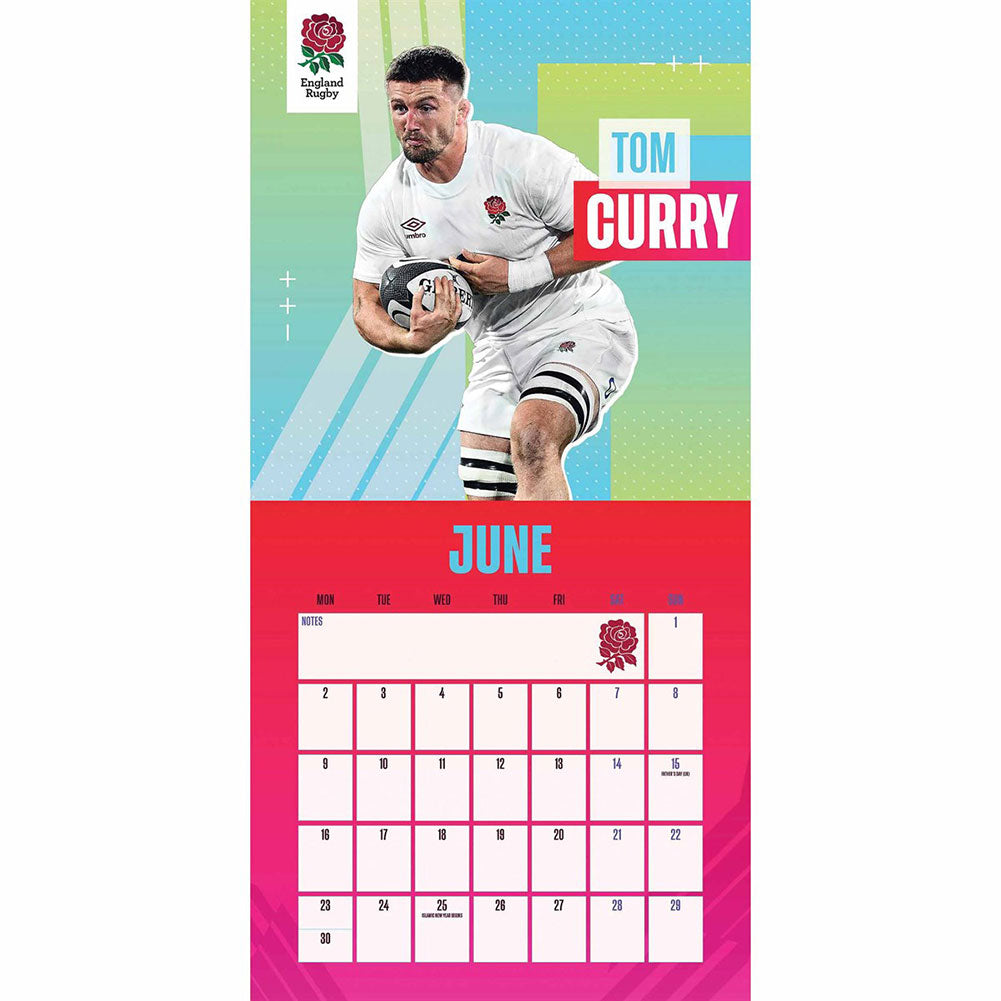 Official England RFU Square Calendar 2025